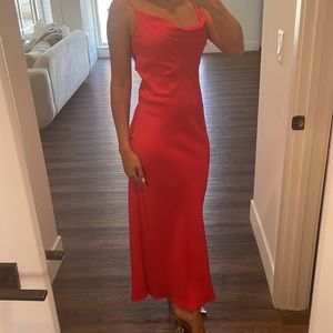 NWT ZARA RED SLIP DRESS